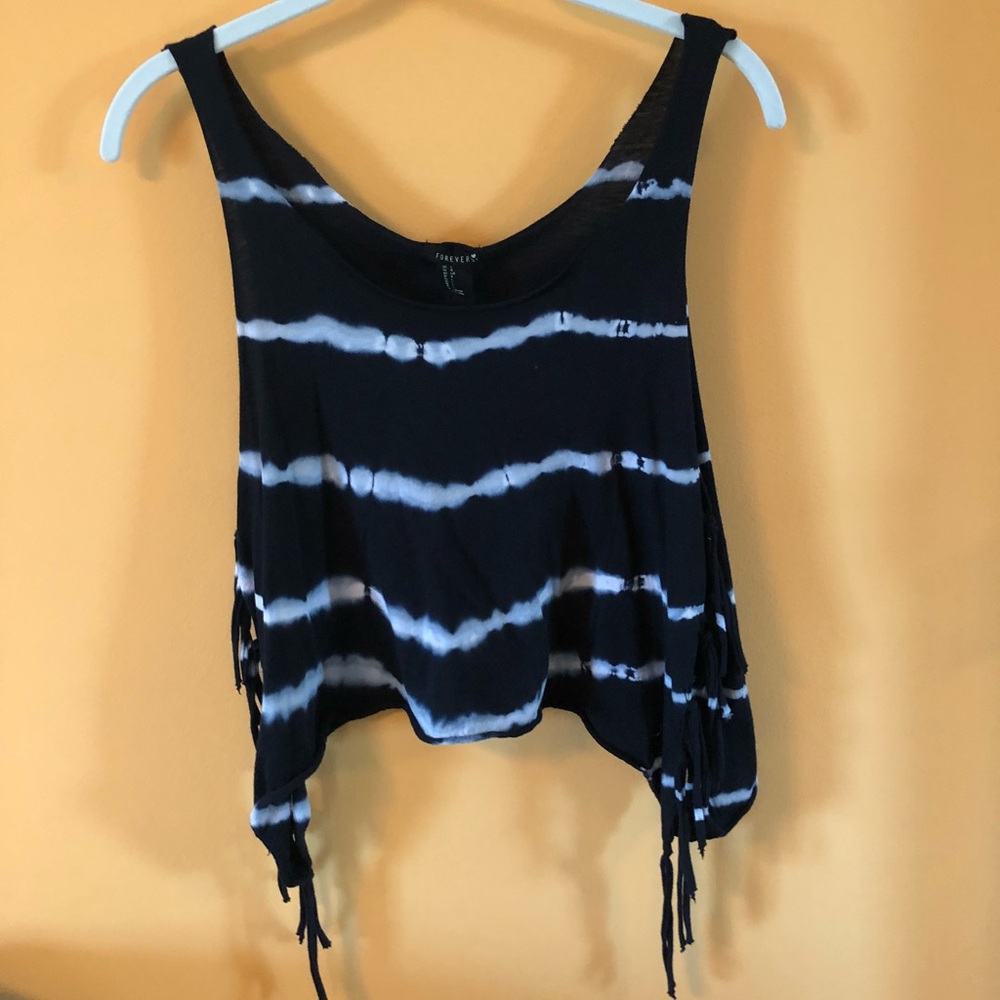 Black and white tank top